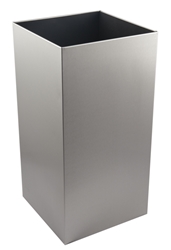 50 Ltr Open Top Wastebin  -  Brushed Stainless 